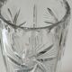 Vase vintage au Design stylé, en cristal de Bohème finement taillé -Motifs étoilés, pointes diamant