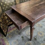 Farmhouse table in solid oak period 19th century restored
