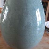 Celadon green cracked earthenware egg lamp foot