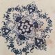 E. Bourgeois footed plate – Excelsior blue decoration, late 19th century