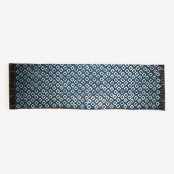 2x6 Ft - Cotton Hand Weaved Hand Block Printed Indigo Runner,Home Decor,Lobby,Entryway Decor,RUG.