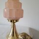 Art Deco glass skyscraper lamp from Clichy