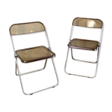Duo of chairs "plia" by Giancarlo Piretti for Castelli, Italy 1970