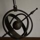 XXXL lamp 1960 neo-classical brutalist Astrolabe in iron by JP Ryckaert