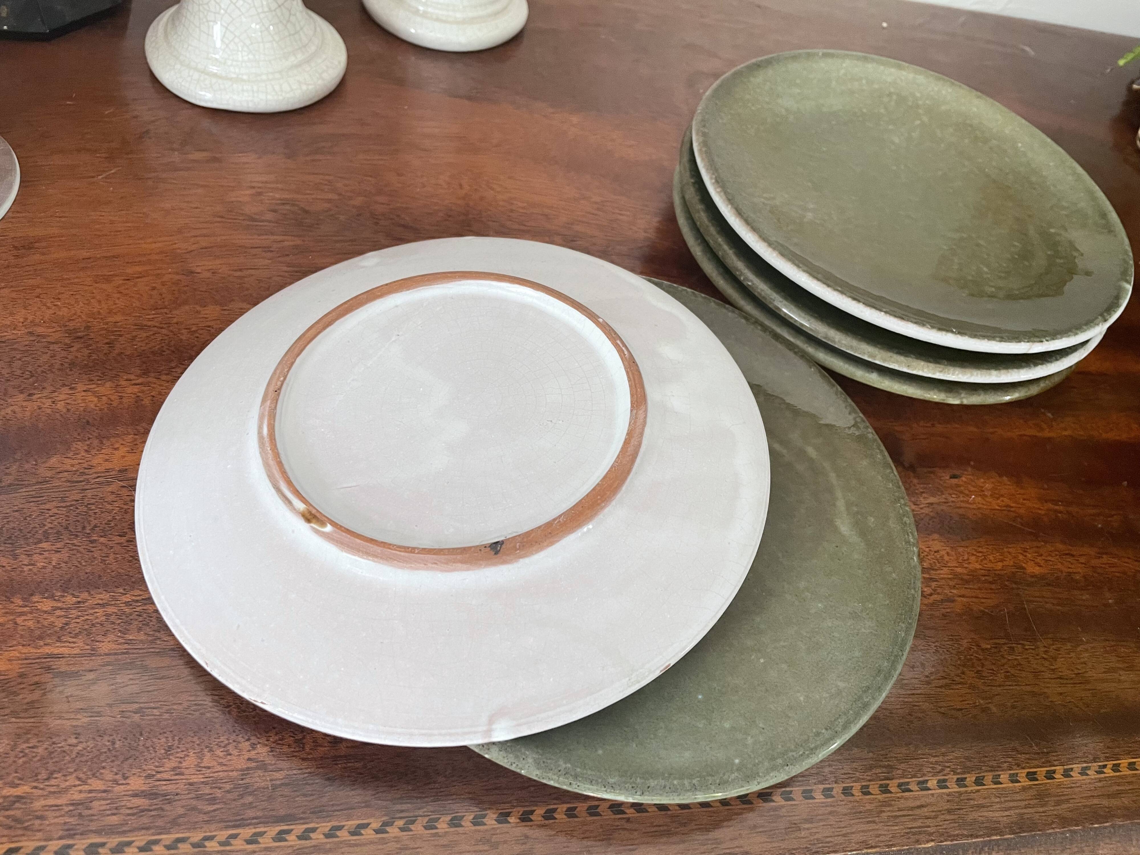 Set of 5 ceramic dessert plates