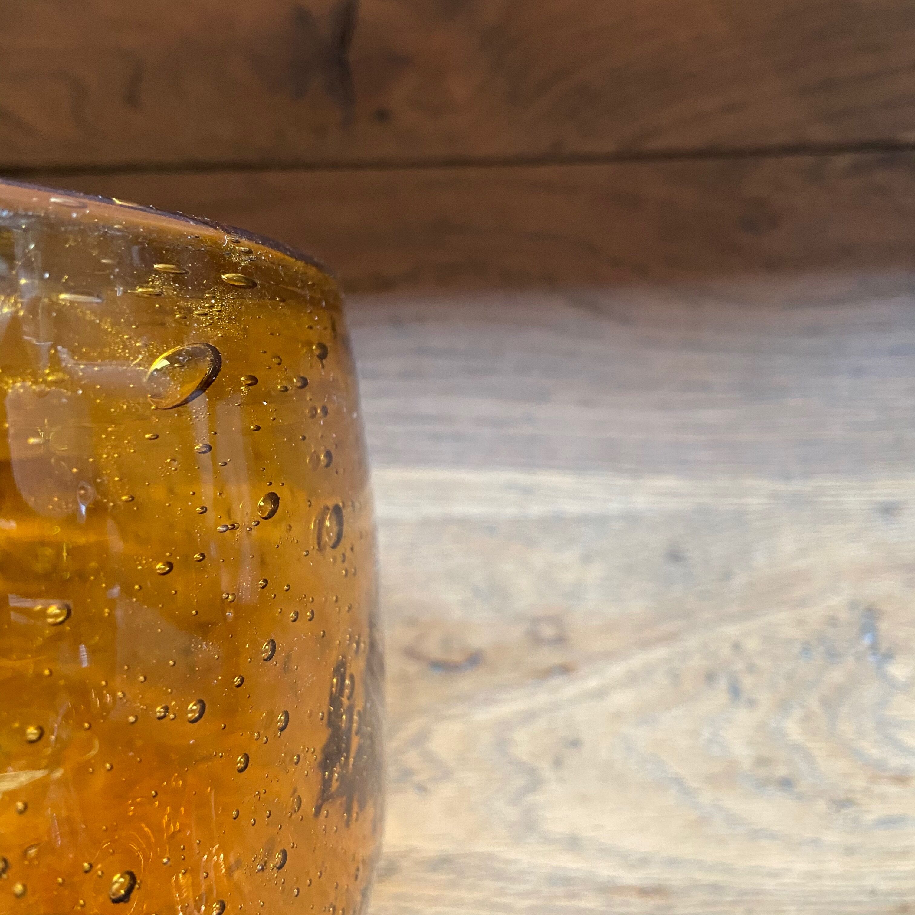 Bubble glass cup-verrerie Biot-70s