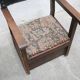 Fauteuil coffre en bois, XIX ème