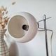 Small vintage Space Age desk lamp in white metal, 1970s design.