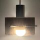 Vintage Italian Acrylic and Chrome Pendant Light, 1970s
