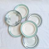 Assiettes creuses vertes St Amand, Céranord