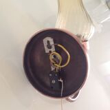 Vintage brass wall and smoked glass