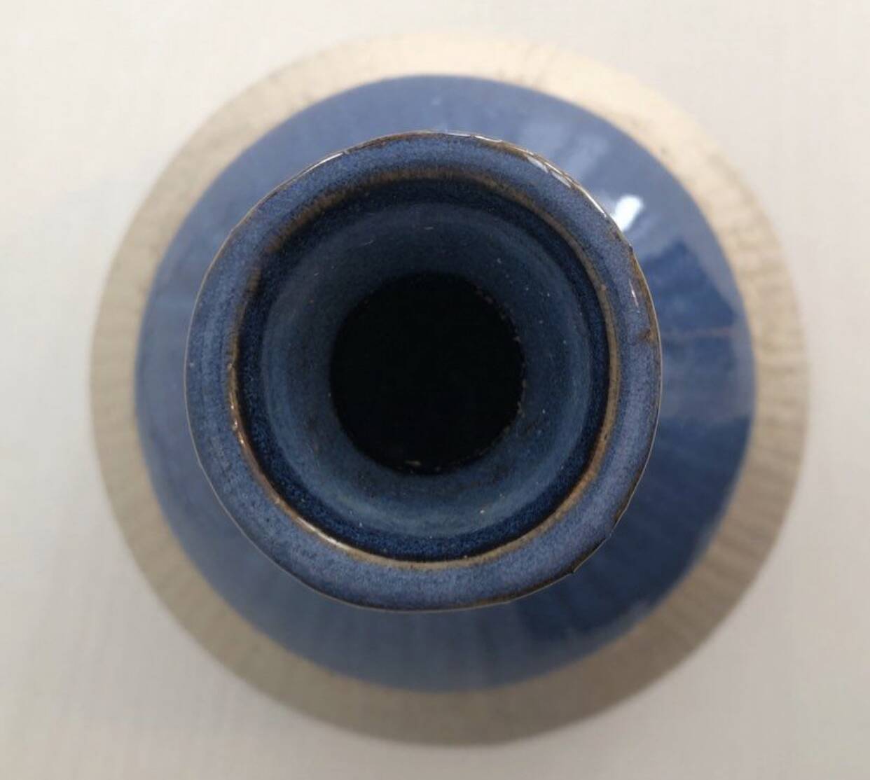 Blue and white ceramic vase