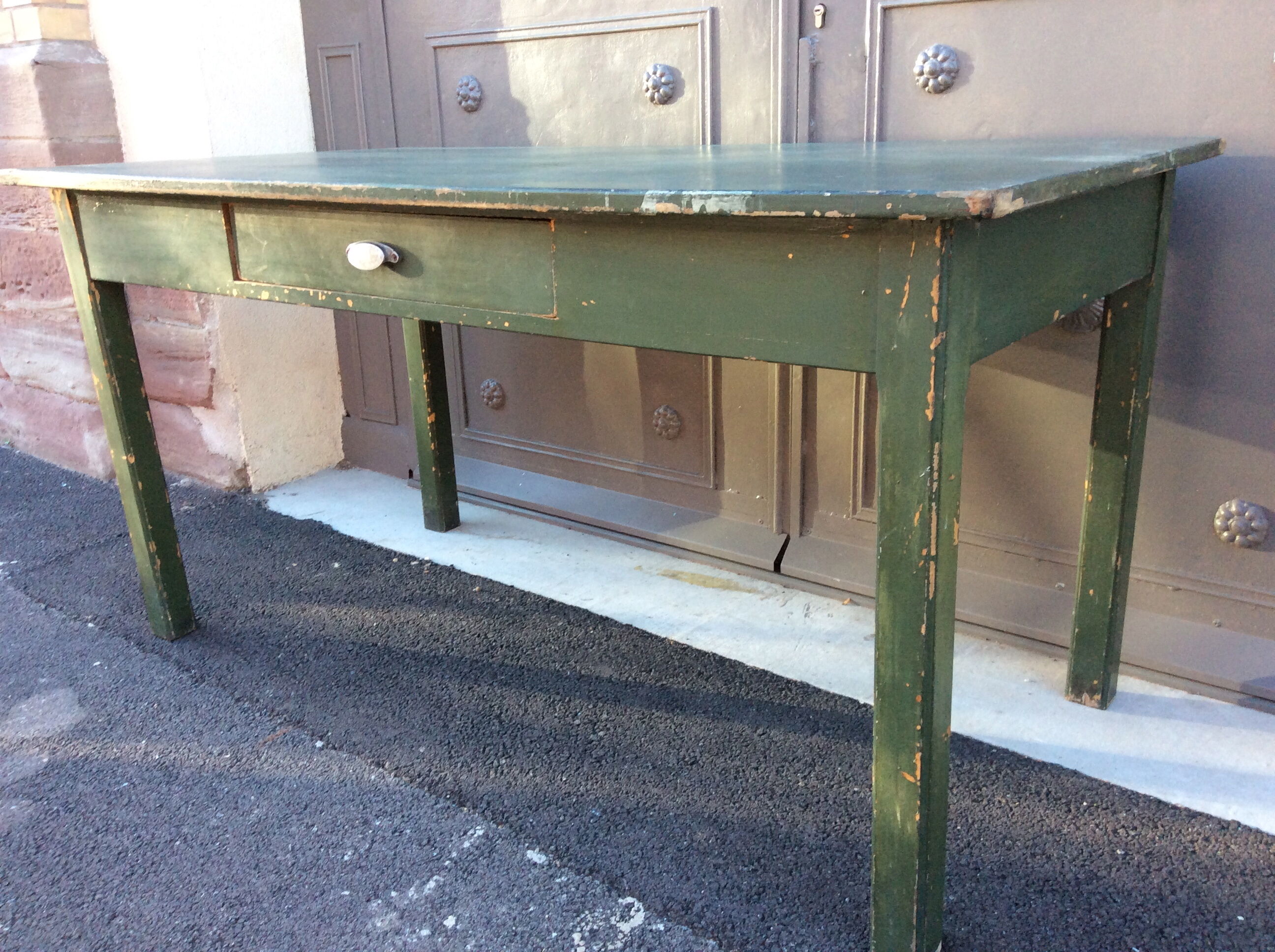 Table de ferme vintage 1940 sapin