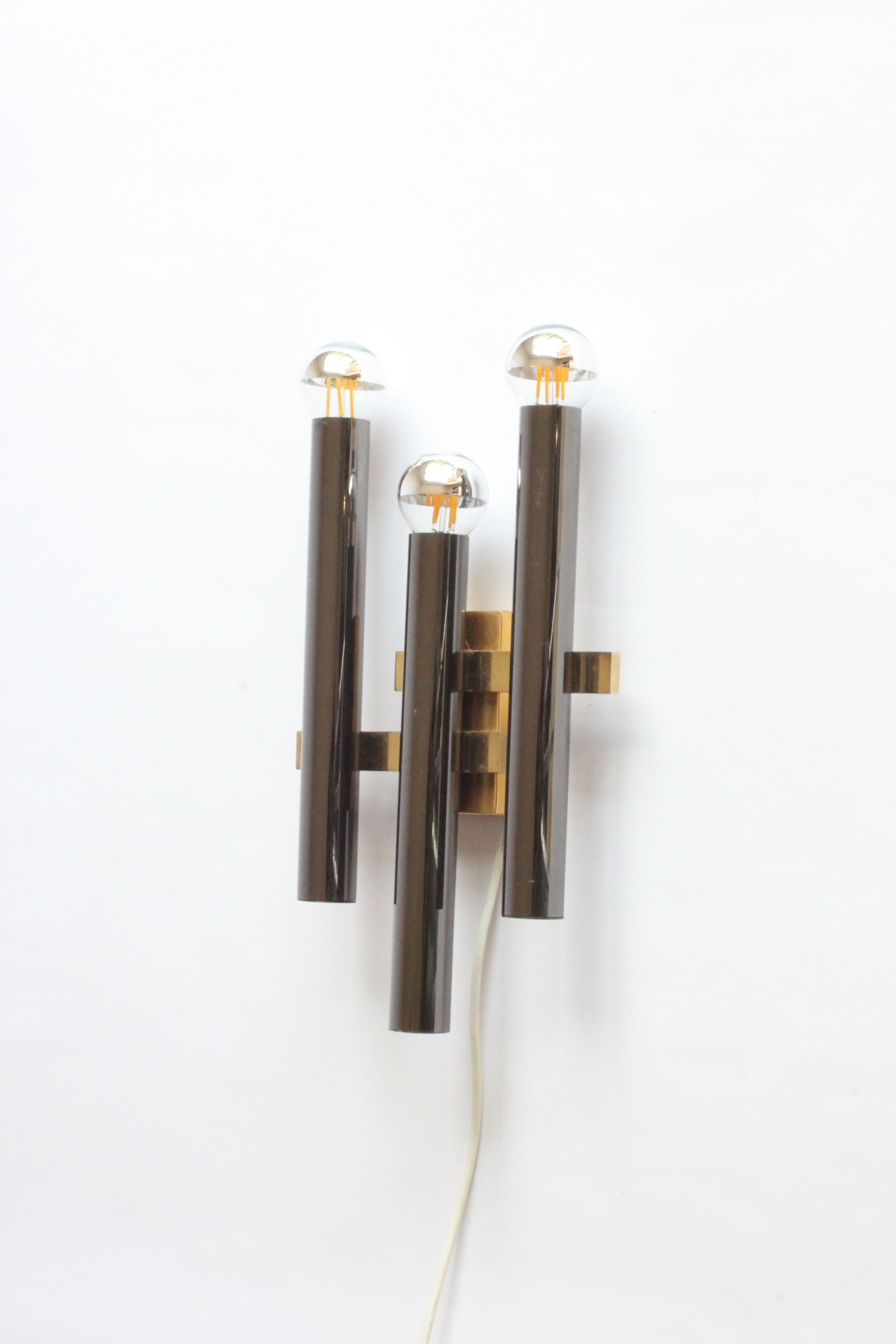 Chrome wall light by Sciolari for Boulanger, Belgium 1970s