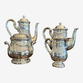 Tea service coffee goldsmith Gallia for Christofle Late nineteenth century