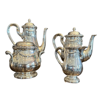 Tea service coffee goldsmith Gallia for Christofle Late nineteenth century