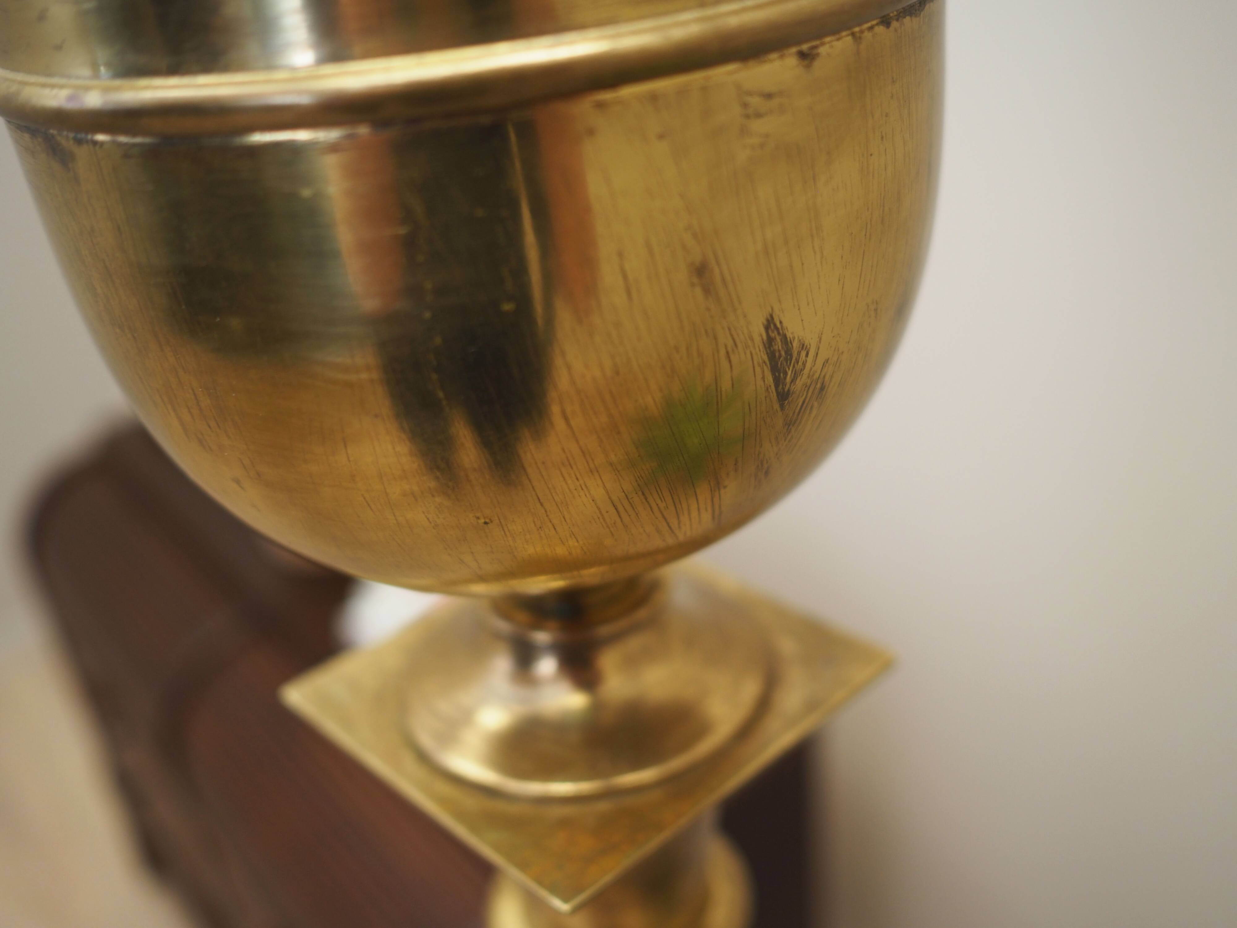 Brass lamp, Danish design, 1960s, production: Denmark