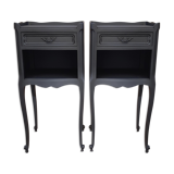 Pair of black bedsides