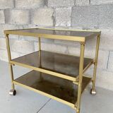 Vintage dessert stand in glass and brass