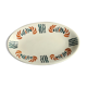 Dish out of ceramics decor orange and green
