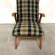 Vintage scottish plaid chair, 60s