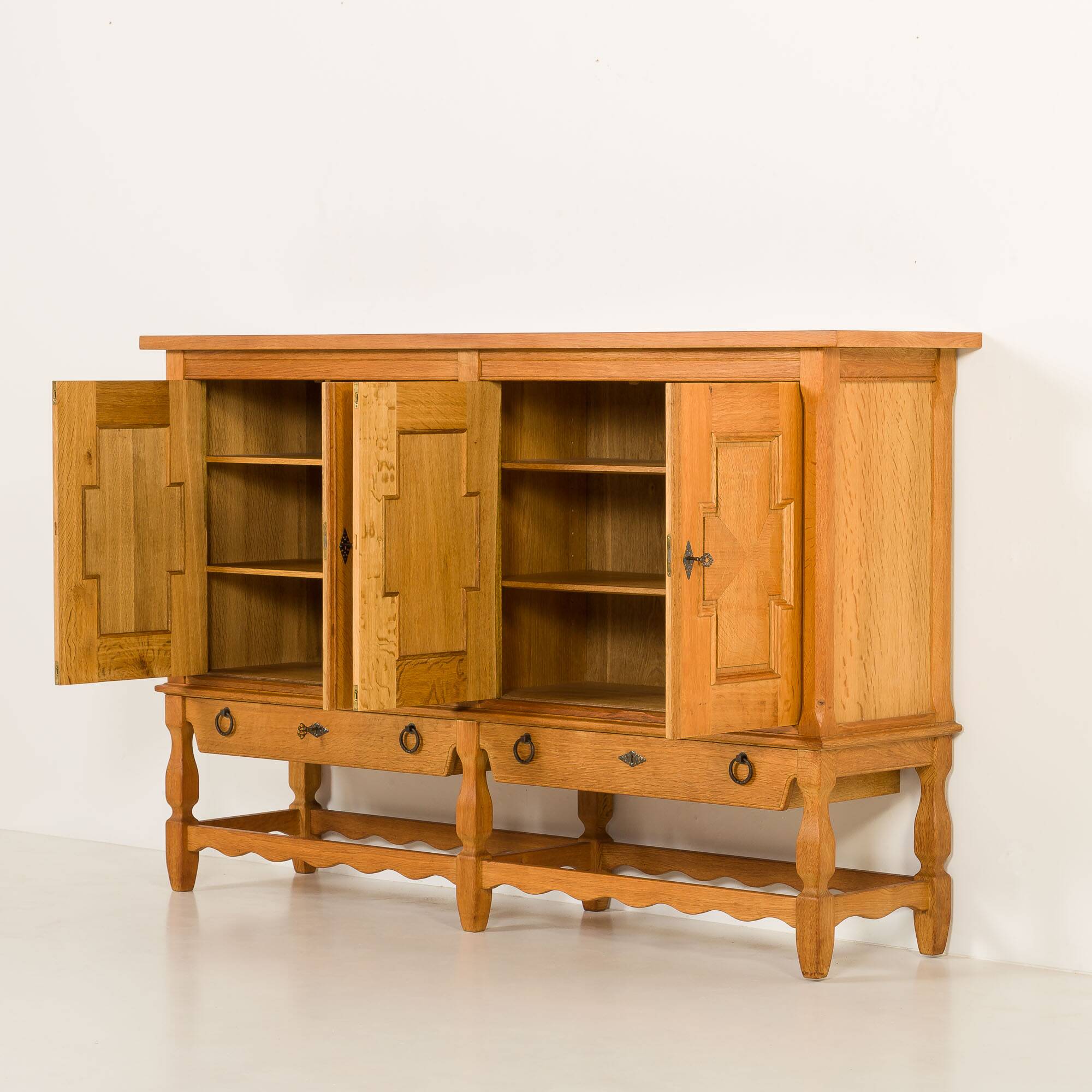 Henning Kjaernulf oak sideboard, 1970s