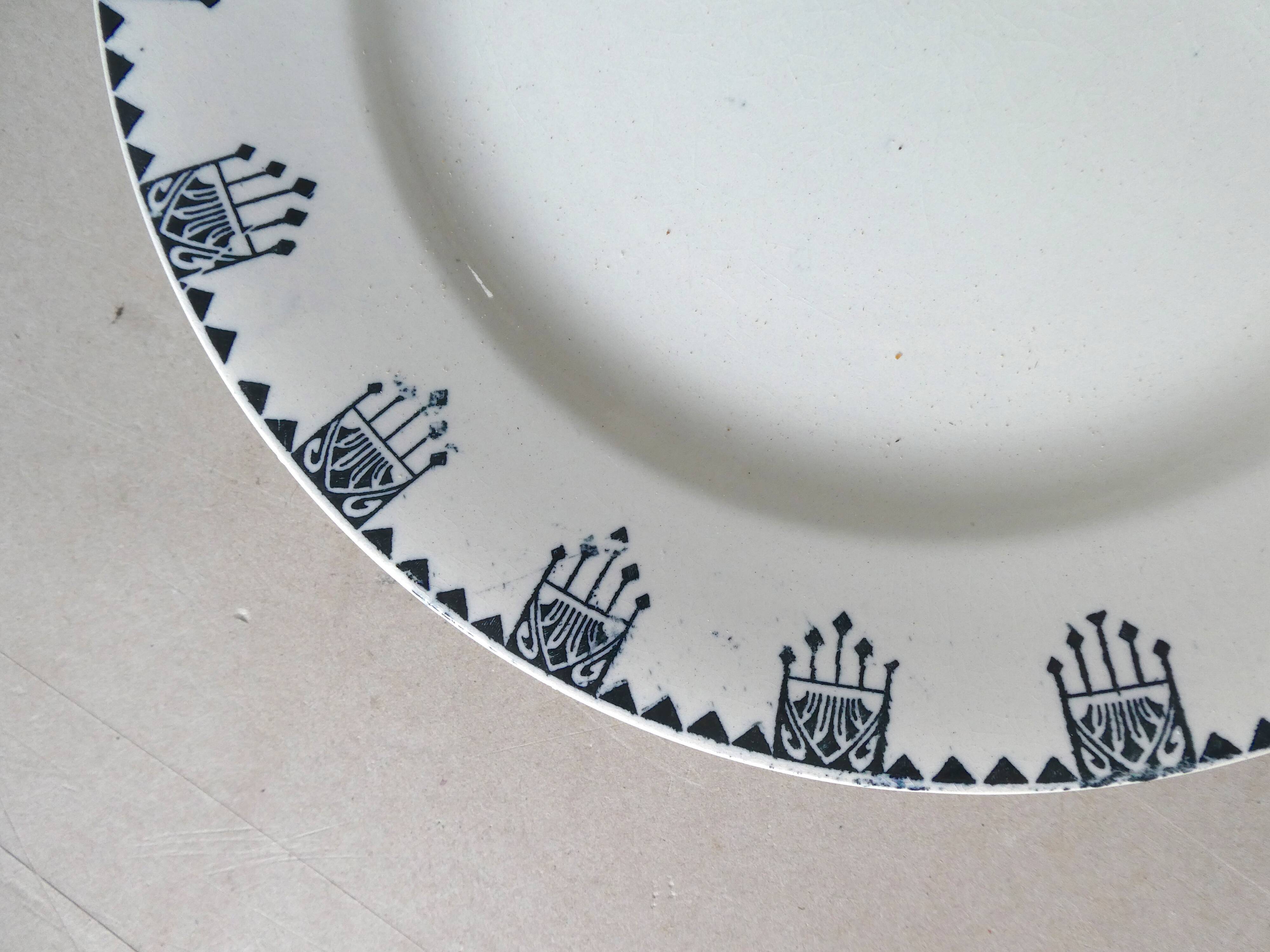 Dish  iron Earth model Rotterdam, blue decoration