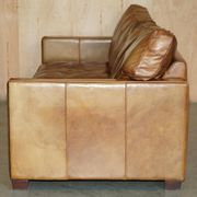 Three-seater leather sofa Viscount William Halo Timothy Oulton