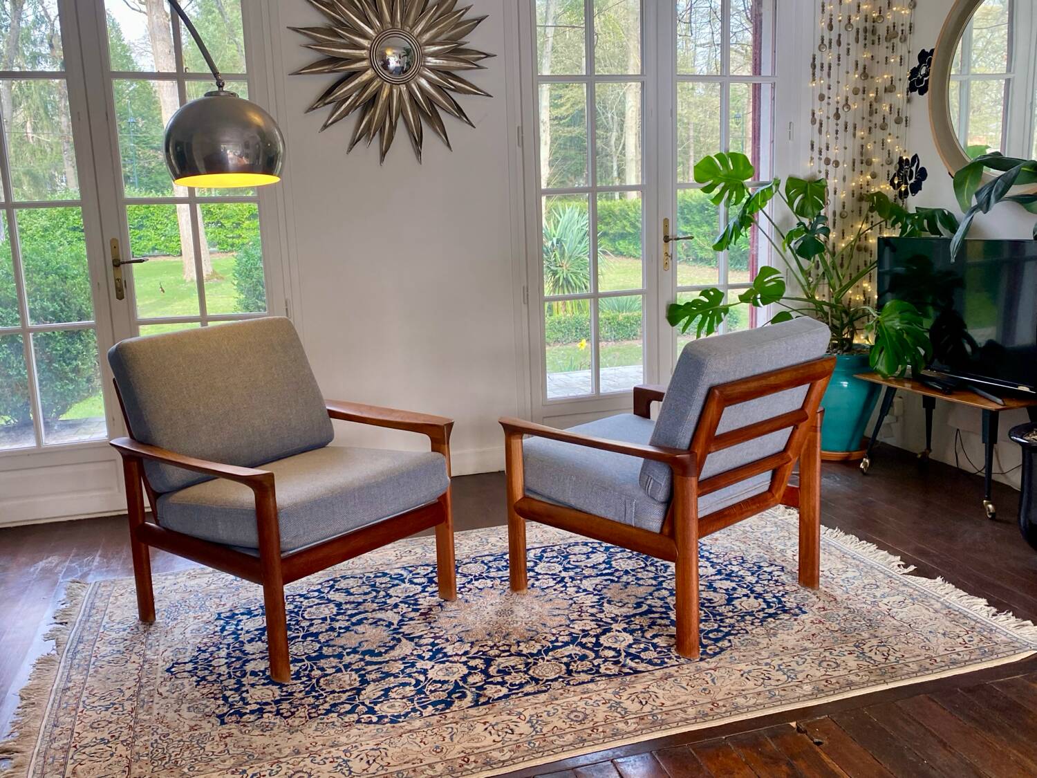 Danish Komdort armchair pair in teak – 1960s