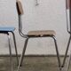 Mismatched formica chairs and stool 1960