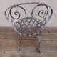 19th-century garden armchair in wrought iron