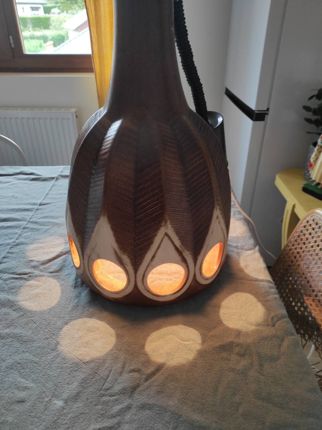 Vintage West Germany ceramic pendant light