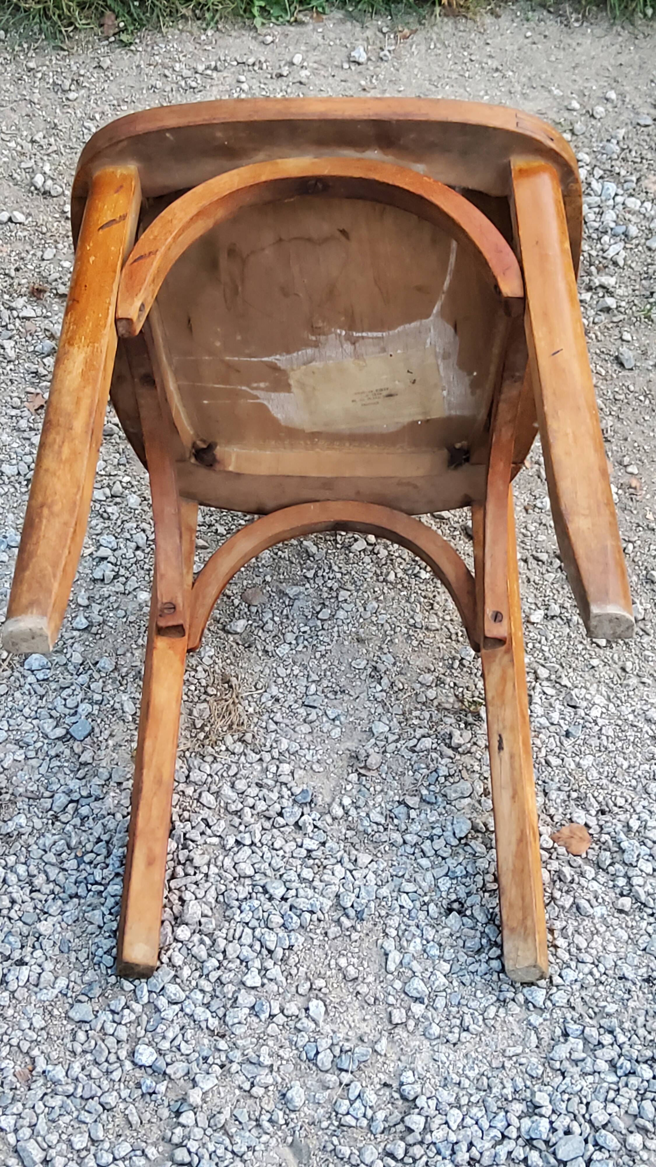 Set of 5 Stella Thonet bistro chairs from the 1950s
