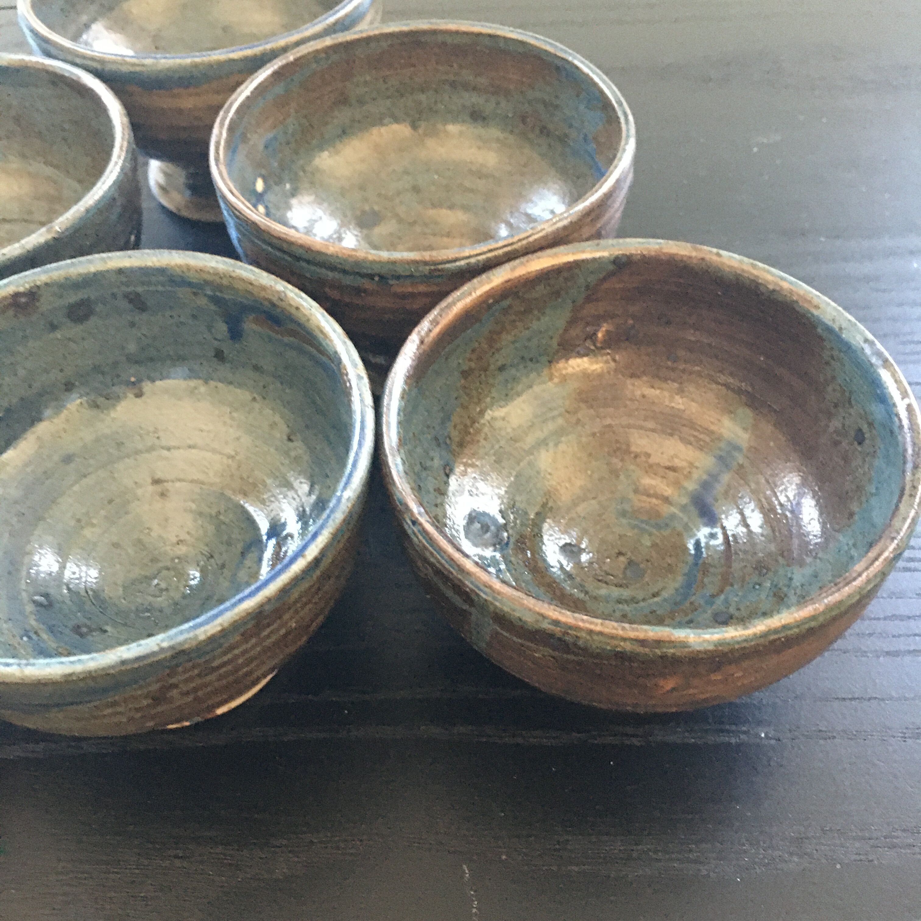 Set of 6 bowls in stoneware