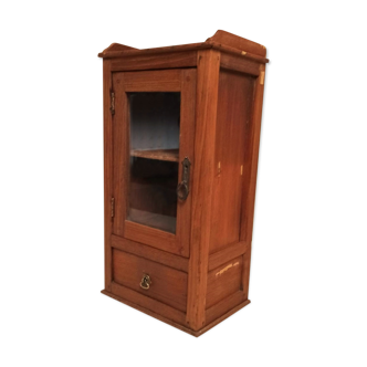 Wall display case early 20th Solid Burmese teak Height 55 cm