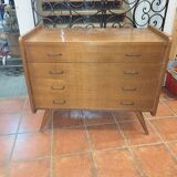 Vintage oak chest of drawers from the 60s