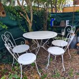 Garden furniture white wrought iron