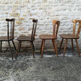 Mismatched bistro chairs