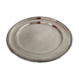 New round silver plated dish