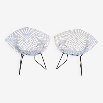 Set of 2 Vintage Diamond Chairs or Armchairs by Harry Bertoia for Knoll International, 1970s