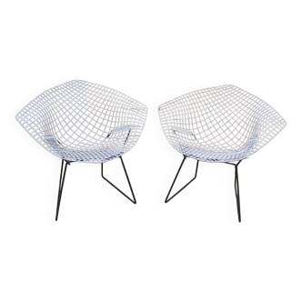 Lot de 2 Chaises ou Fauteuils Diamond Vintage par Harry Bertoia pour  Knoll International, 1970s