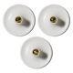 3 Italian Disc Flush Mounts From Targetti Sankey, 1970s