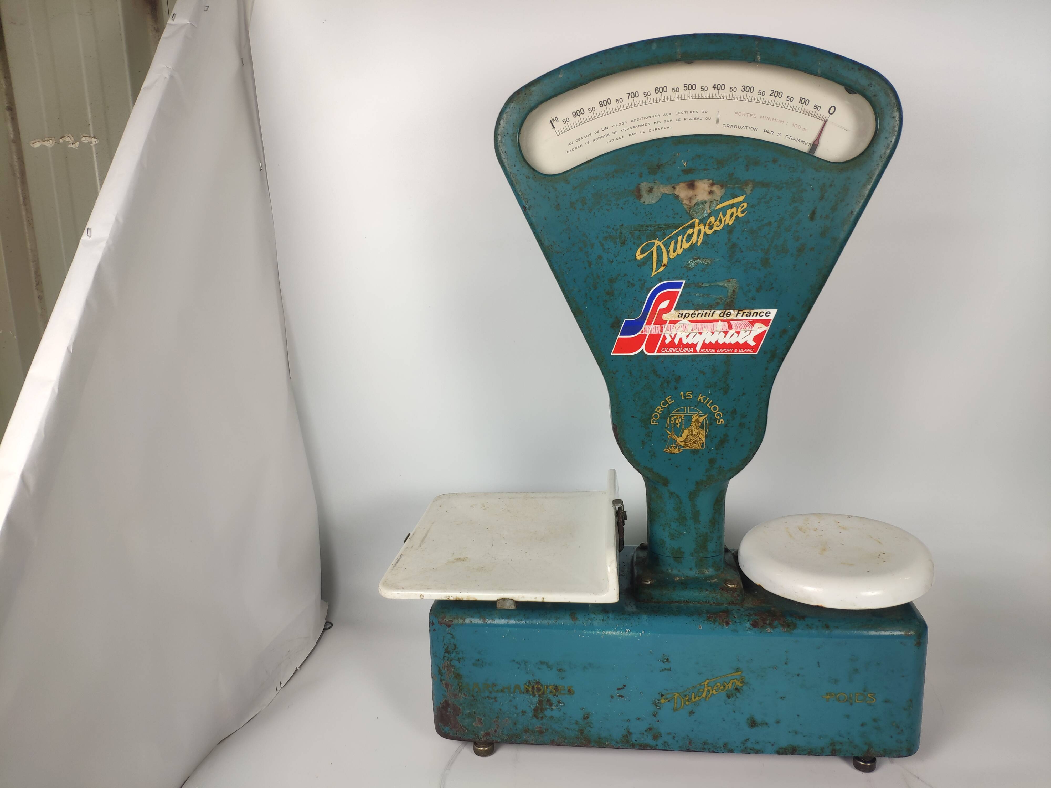 Ancienne balance de marché épicier Leloup année 50