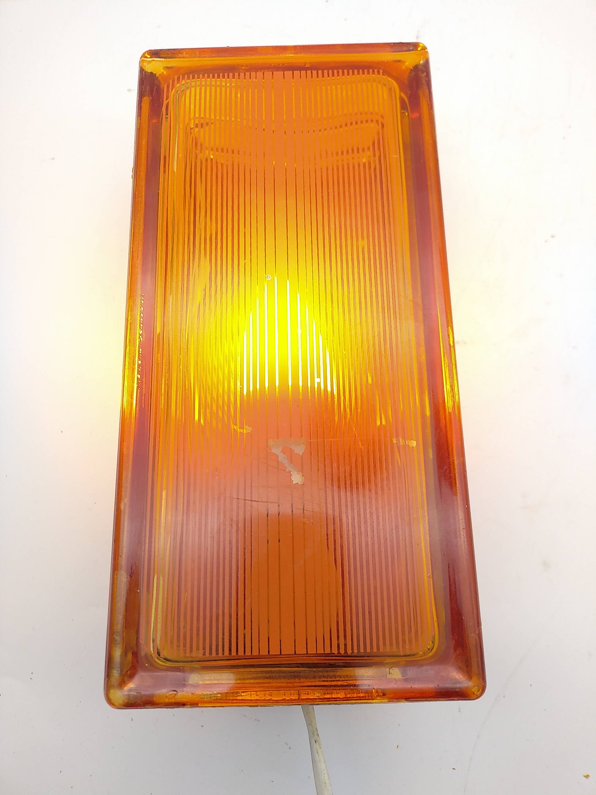 Lampe brique de verre leonardo vintage style feux stop 70 '