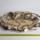 Vide poche Art Nouveau au décor de feuilles de vigne 37 cm