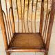 Vintage bamboo and wicker bedside table with 2 shelves, circa 1970