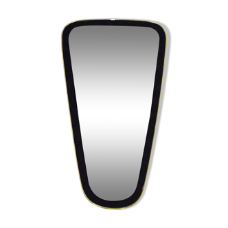 Quilted leather mirror