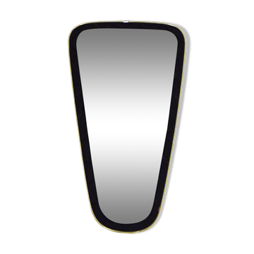 Quilted leather mirror