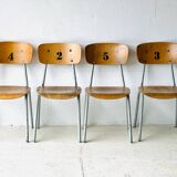 Vintage School Chairs, set of 4