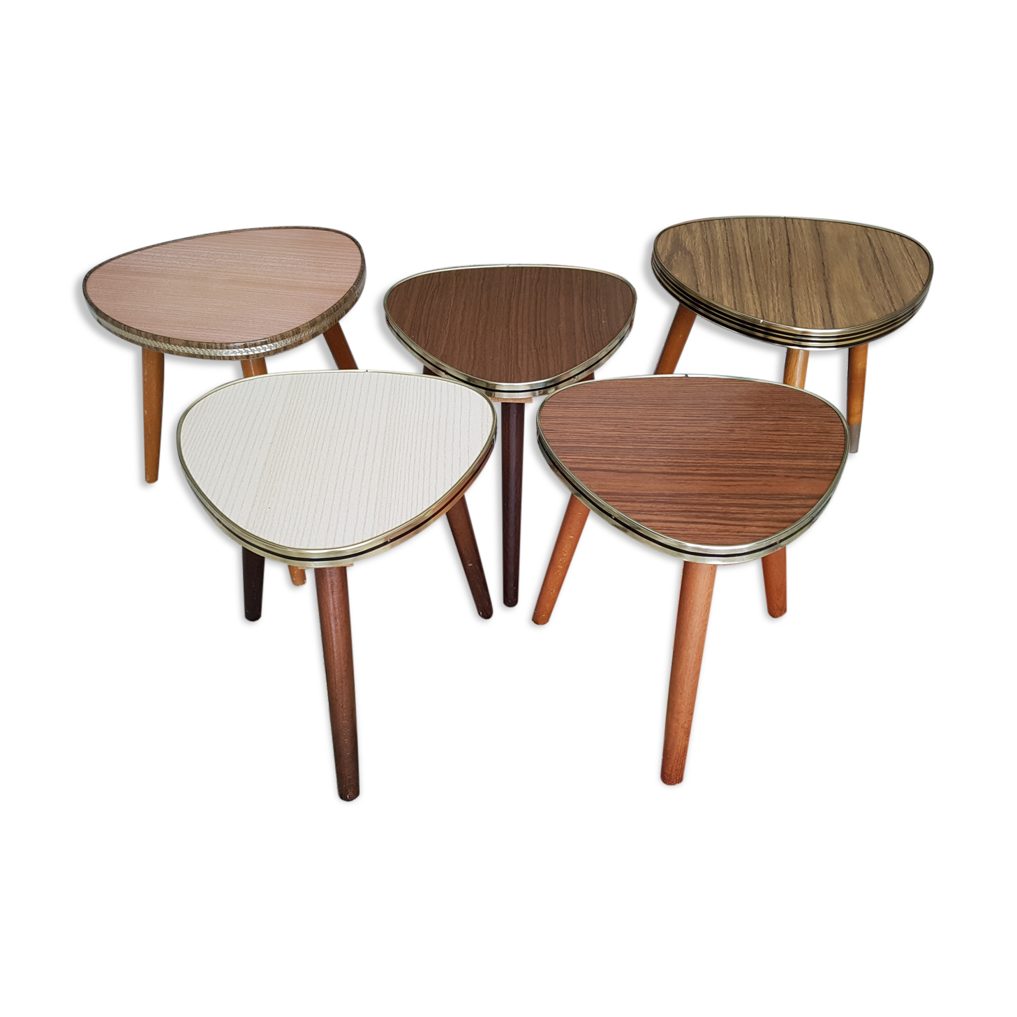 Set of 5 doors plants, pedestal tables, side tables